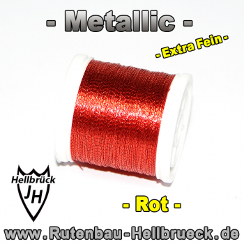 Metallic Bindegarn - Fein - Farbe: Rot - Allerbeste Qualität !!!